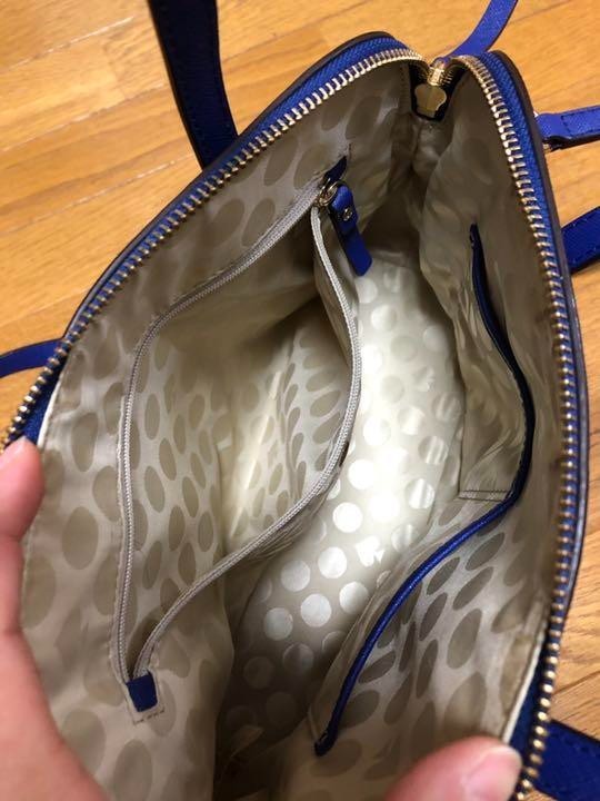 Kate Spade New York Leather Shoulder Bag, Blue, Solid Color, PXRU4471