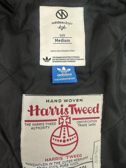 adidas Neighborhood Harris Tweed collaboration Men Double Rider Jacket Rare JPN