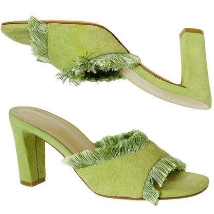 MARYAM NASSIR ZADEH Fringe Sandals Green Size 35 fashion goods women ladies