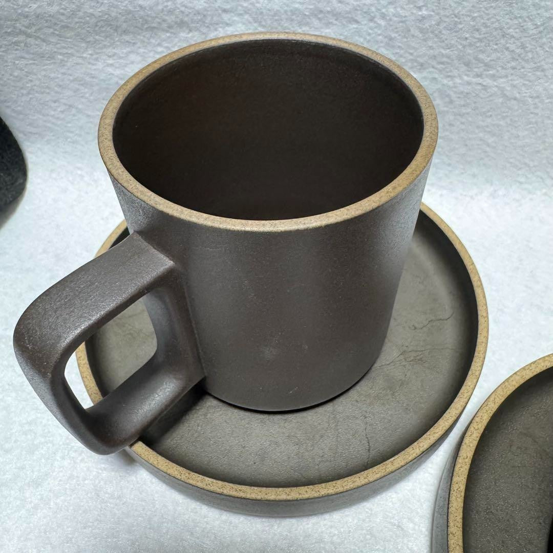 Hasami Porcelain Black Plate 14.5cm Mug Cup M 4 Set