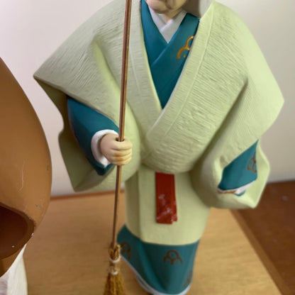 Showa Retro Antique Doll with Glass Case Takasago Doll