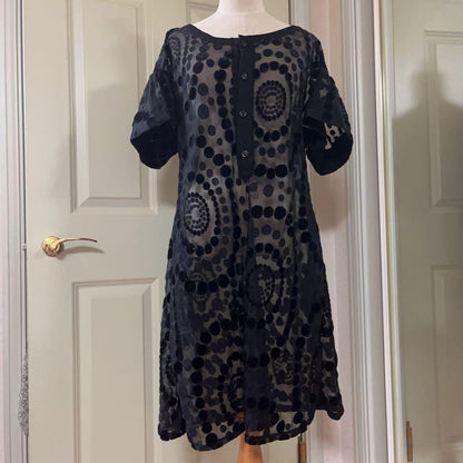 Rare LIMI Feu Yohji Yamamoto Polka Dot Dress Black Women’s FREE SIZE Vintage JP