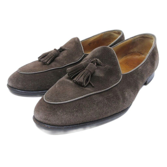 Berwick Tassel Loafer Suede Leather Shoes 41 Approx 26.5cm Brown Lace 4951 Used