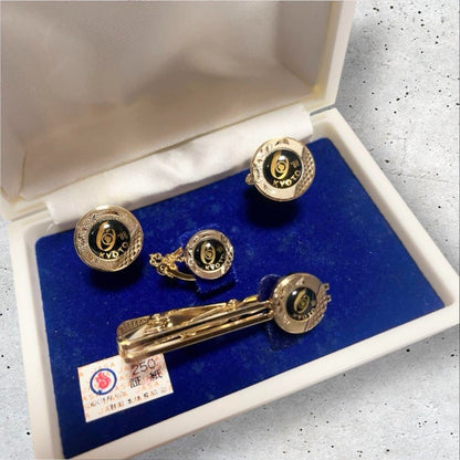 Japanese Vintage Rare Showa Retro 80s Kyoto Kokutai Anniversary Cuff Tie Pin