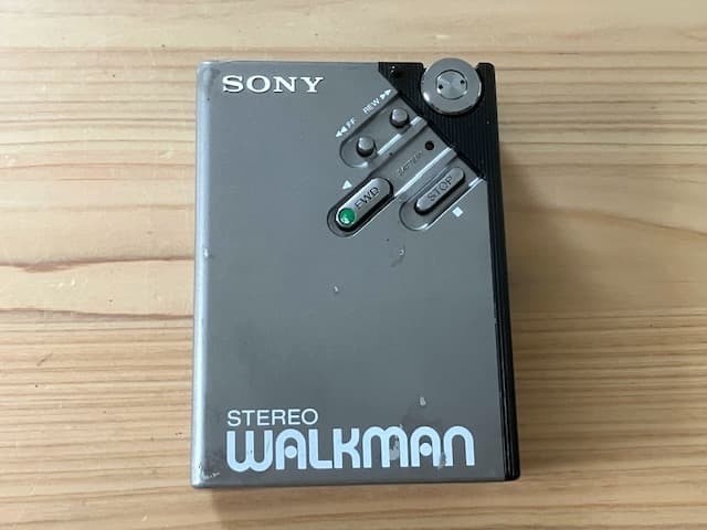 Extremely rare, fully functional, brand new Sony WM-2 silver headphones.