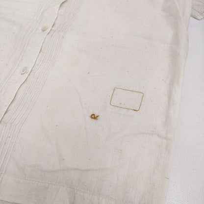45R/45rpm Indian khadi frill collar blouse Blouse shirt Kinari 5-0725S♪
