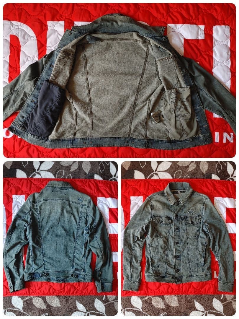 Diesel Men S Jogg Sweat Stretch Denim Jacket Washed Almost unused Luxury Italian