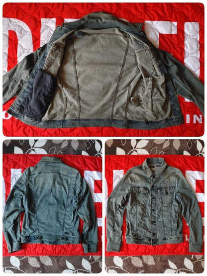 Diesel Men S Jogg Sweat Stretch Denim Jacket Washed Almost unused Luxury Italian