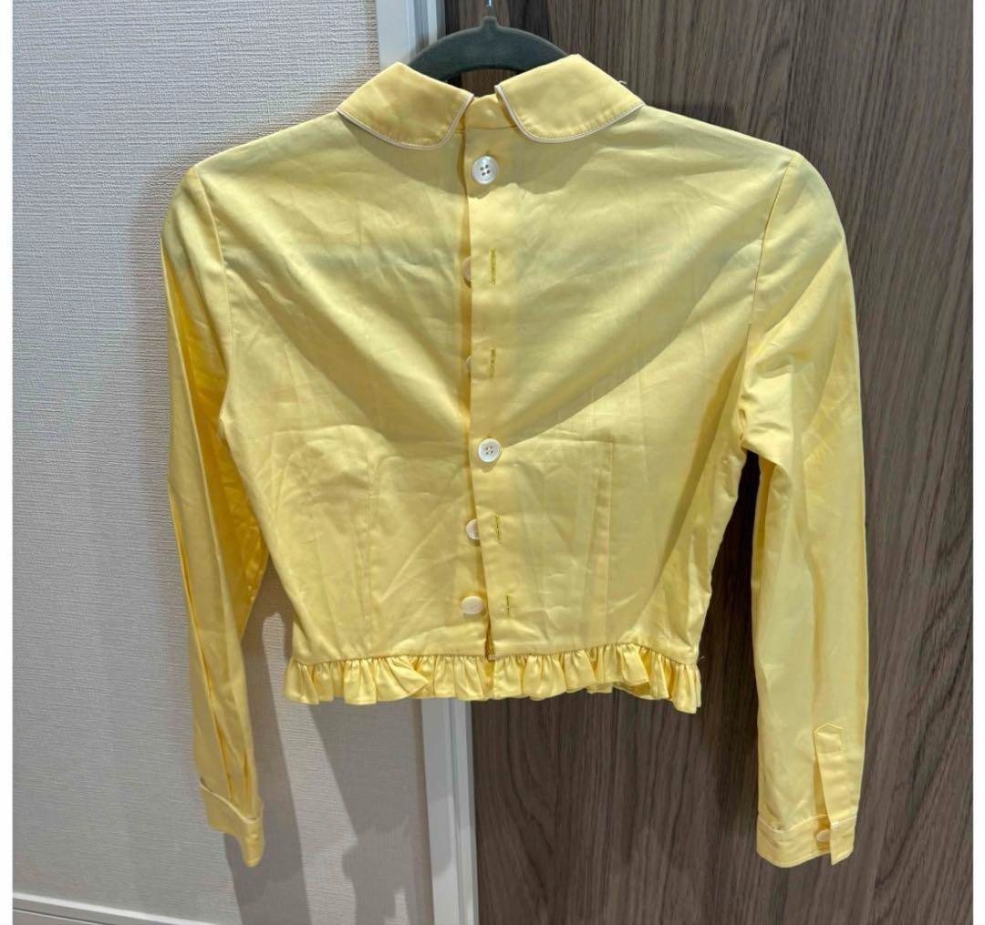 MIUMIU Yellow Ruffle Shirt F/S from Japan