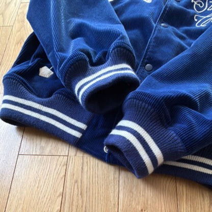 Saint Michael sinner’s circus corduroy jacket bomber varsity Jacket blue Size L