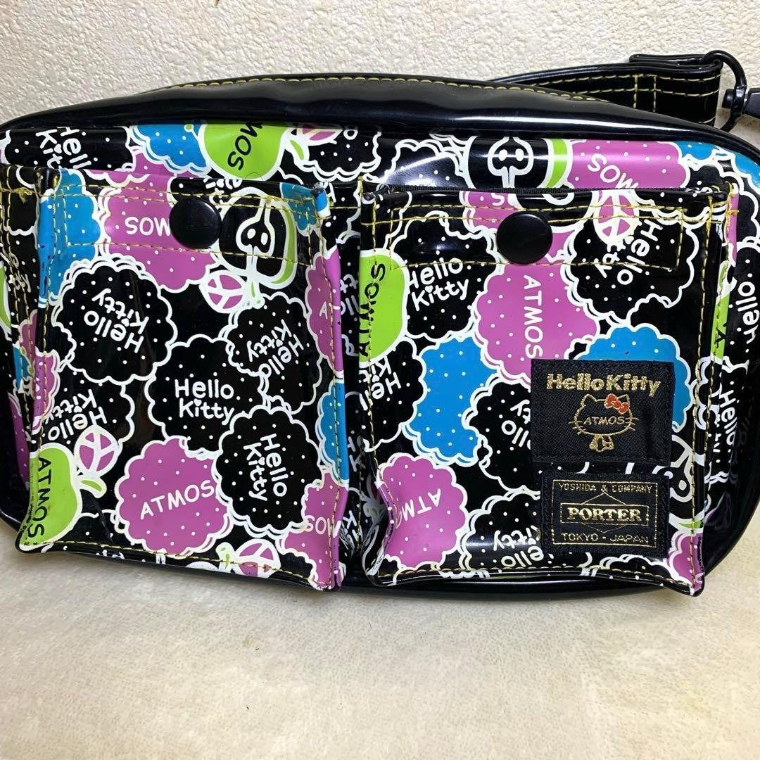 PORTER x Hello Kitty x ATMOS Enamel Shoulder Bag Rare Zipper Strap