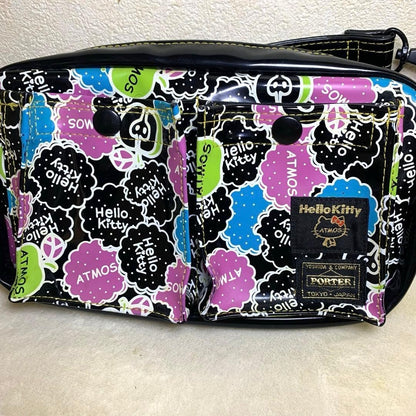 PORTER x Hello Kitty x ATMOS Enamel Shoulder Bag Rare Zipper Strap