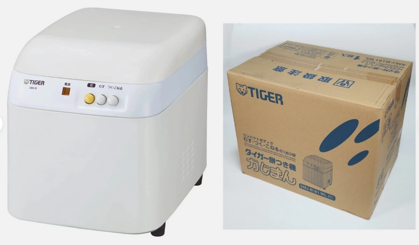 Tiger SMJ-B181-WL Mochi Maker Machine Rice Cake 1.8 L 100V Milky White Japan New