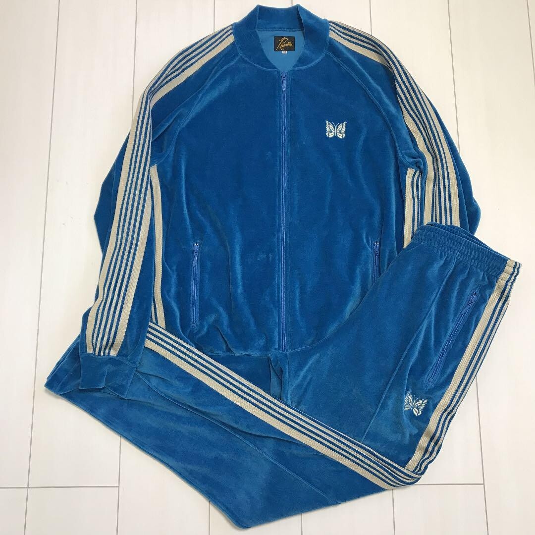 NEEDLES 22SS Track Jacket & Pants Setup Velour Blue TOPS:M PANTS:S Unused