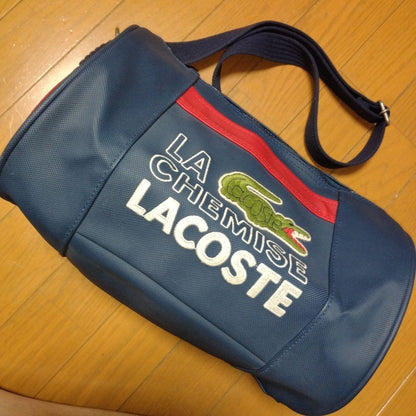 LACOSTE Women Vintage Spring Pvc Shoulder Bag Drum Limited Edition VHTF Rare Pop