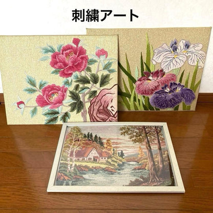 Embroidery art, cultural embroidery, Showa retro, Japanese-style interior