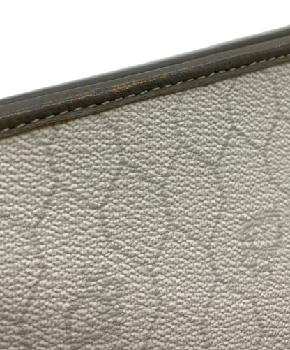 Dior Honeycomb Shoulder Crossbody Bag White Canvas Leather Vintage Authentic
