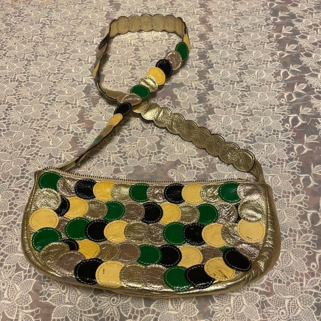 TSUMORI CHISATO Shoulder Bag Gold Dot 10.6 inch