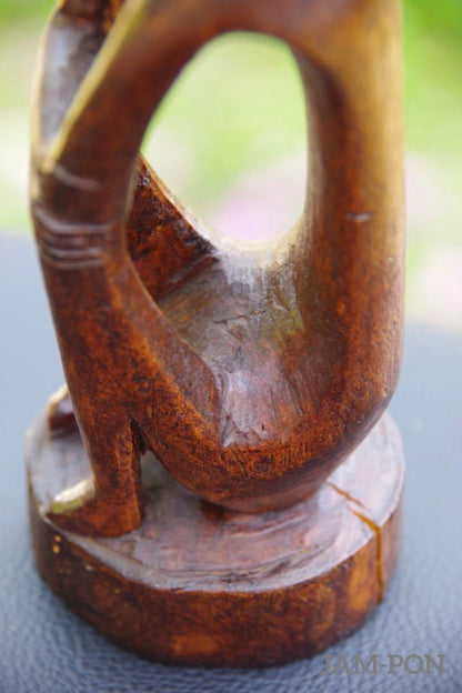 Indonesia/Wood Carving (Hand-Carved) Seated Figure/Ornament