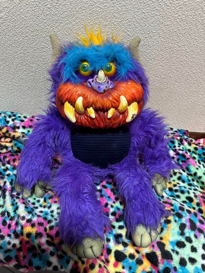 My Pet Monster Purple Plush Toy Doll No Handcuffs USED from Japan Rare Vintage