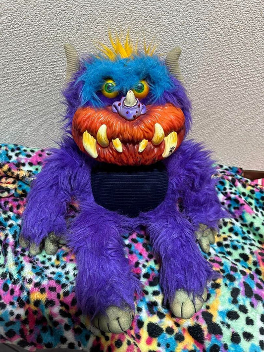 My Pet Monster Purple Plush Toy Doll No Handcuffs USED from Japan Rare Vintage