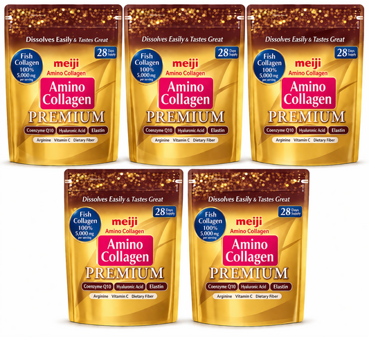 Meiji Amino Collagen Powder Premium 196g 28 Days x 5 set