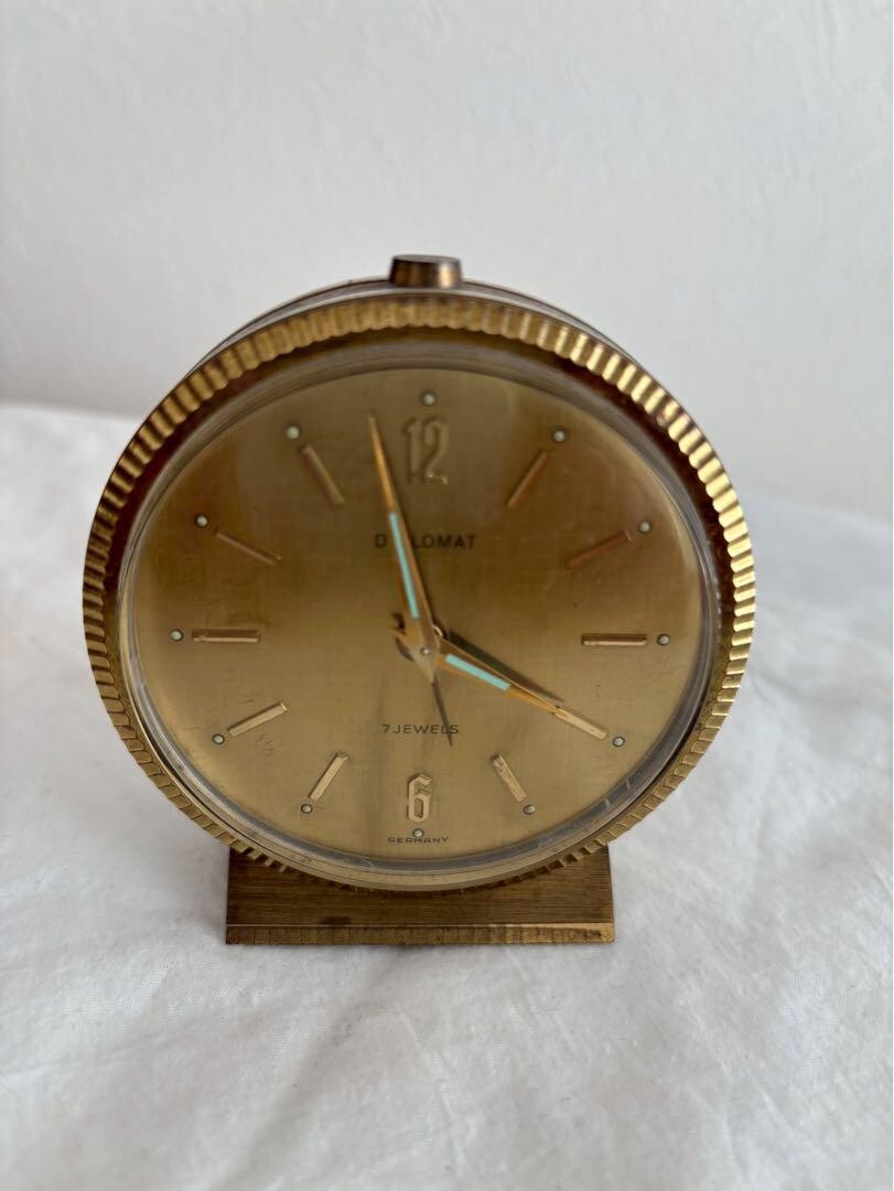 Showa Retro Diplomat Diplomat desk clock, antique.