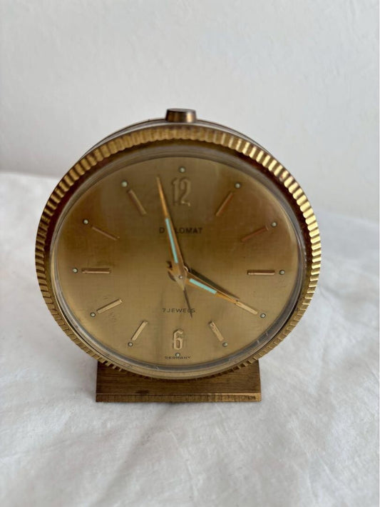 Showa Retro Diplomat Diplomat desk clock, antique.