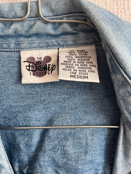 Disney 101 Dalmatians Dog Embroidery Denim Shirt Old Clothes Vintage Limited