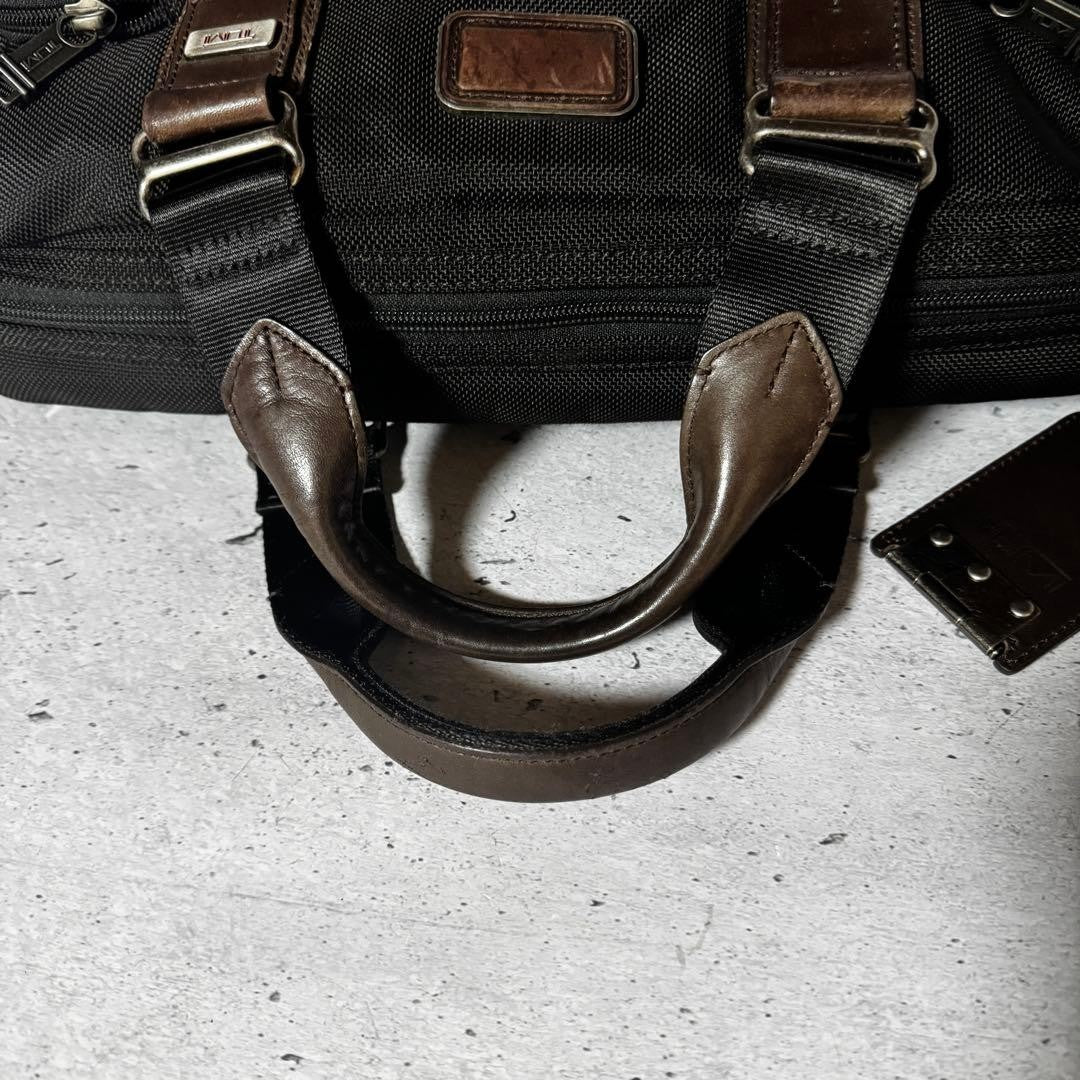 TUMI business bag 2way McNair nylon leather black x brown