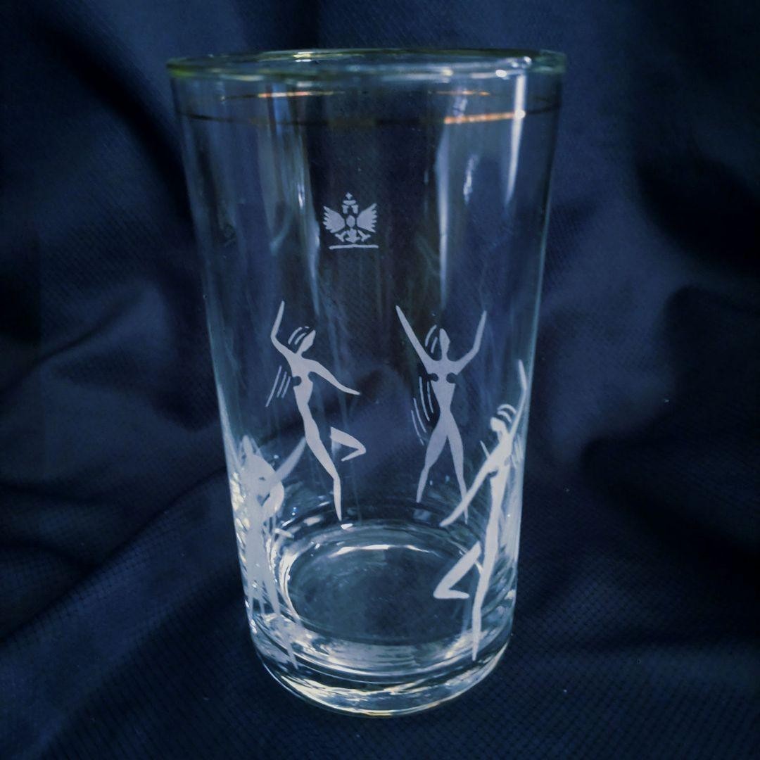 Showa Retro Morozov Brewery Rock Glass Tumbler Glass Novelty 4-Piece Set