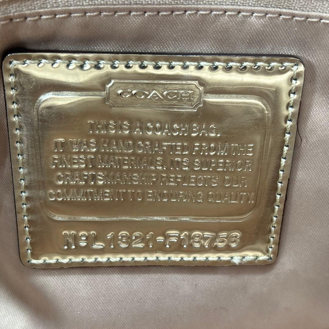COACH Handbag Signature Turn Lock Brown Y2K Vintage Auth From Japan
