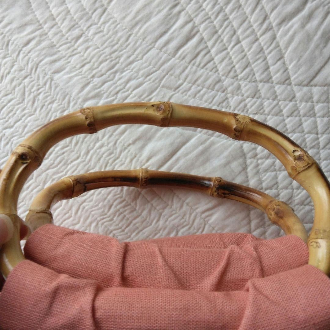 Tsumori Chisato Bag Cat Embroidery Hemp Bamboo Pre-owned free ship