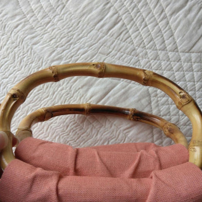 Tsumori Chisato Bag Cat Embroidery Hemp Bamboo Pre-owned free ship