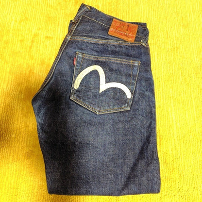 EVISU Jeans NO.1 Special White Seagull 2000 w33×35 Made in Japan Authentic