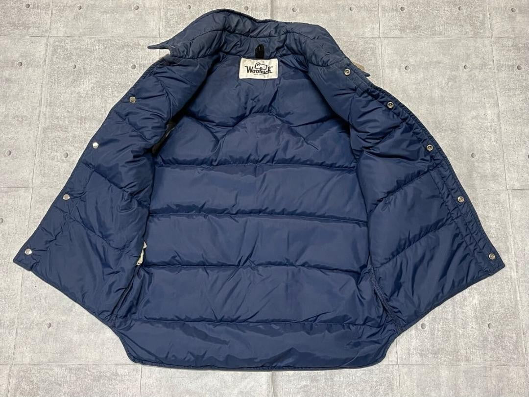 Woolrich Men jacket Vintage 70S Extreme Wool Rich Yaw Leather Down Vest Limited