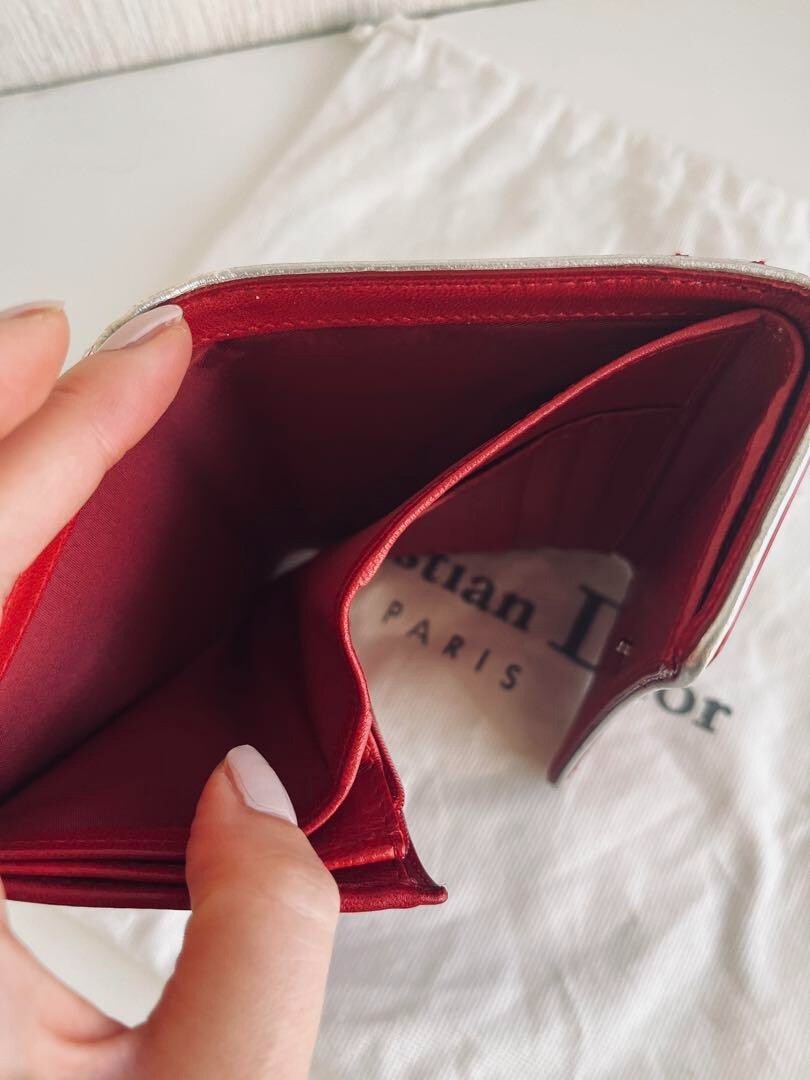 Rare Dior John Galliano Era Trailer Wallet Red From Japan