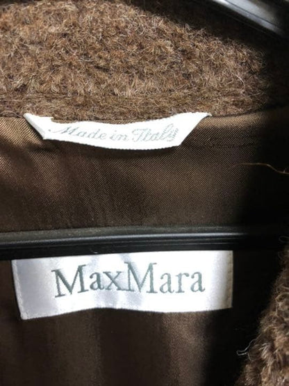 Max Mara Alpaca Wool Long Coat Jacket Blouson Women Size 42