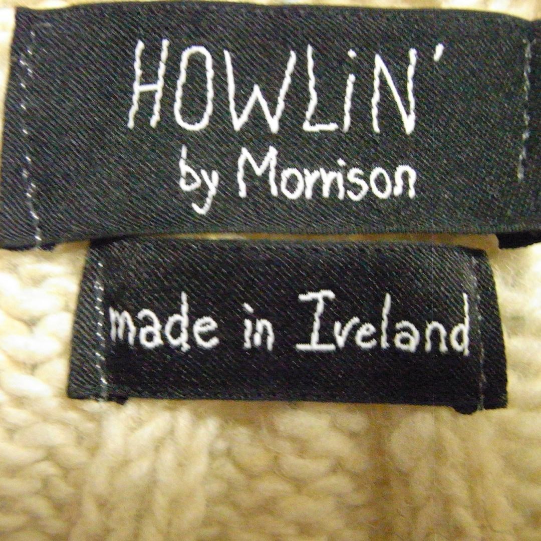 Howlin' By Morrison Knit Cardigan Beige M 100% Wool Ireland 2010s