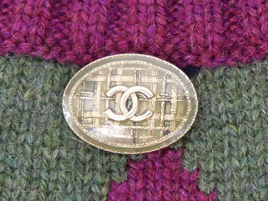 CHANEL Argyle Crew neck Knit Sweater size 38 Multicolor Women's cashmere Used
