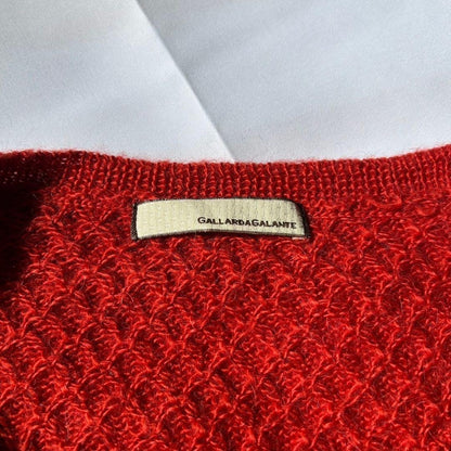 Gallarda Galante Knitted Sweater, Red, One Size Fits All, Wool 25%, Rayon 10％