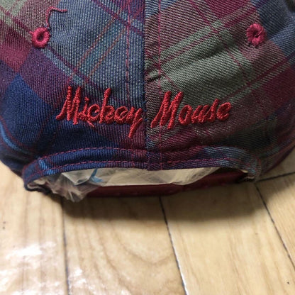 Disney 90S Vintage Mickey Mouse Check Snapback Cap Limited Edition Men's hats