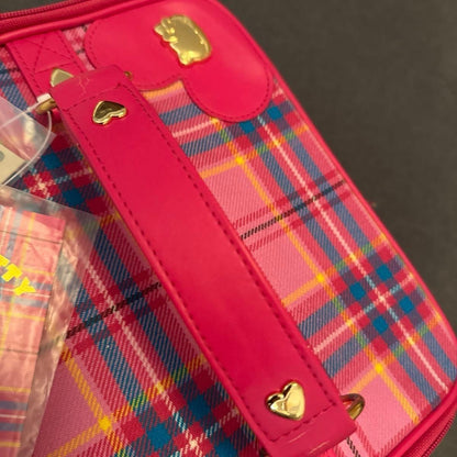 Sanrio Hello Kitty Locaron Pink Check Cosmetic Box Charm Plush Set New