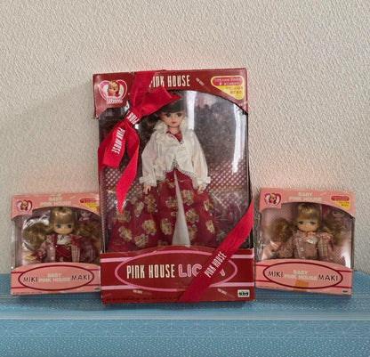 Pink House Rika-chan II & Miki-chan II & Maki-chan II Set - Unused