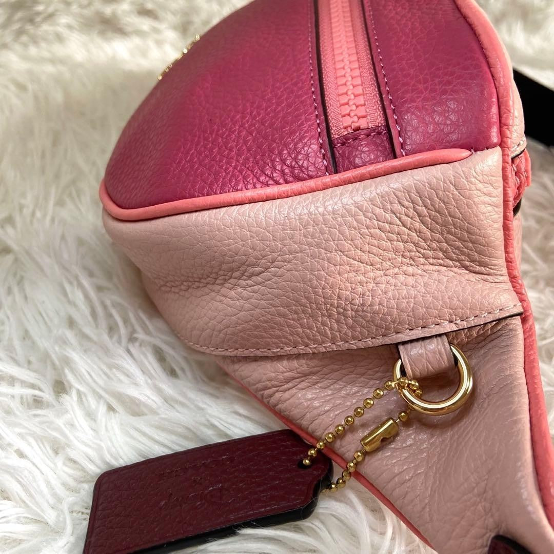 COACH Disney Mickey Pink Leather Crossbody Bag Limited Authentic Rare