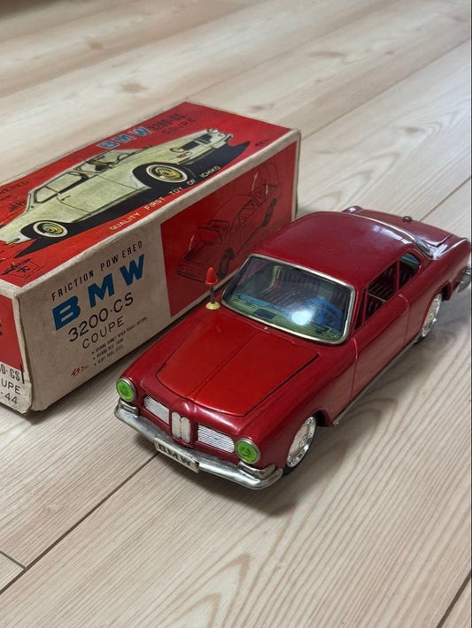 【Vintage Tin Car】 Ichiko BMW 3200-CS Coupe Red Original Vintage Item