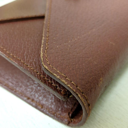 Ralph Lauren Leather Clutch Bag Red Brown Women Limited Edition Rare Model VHTF