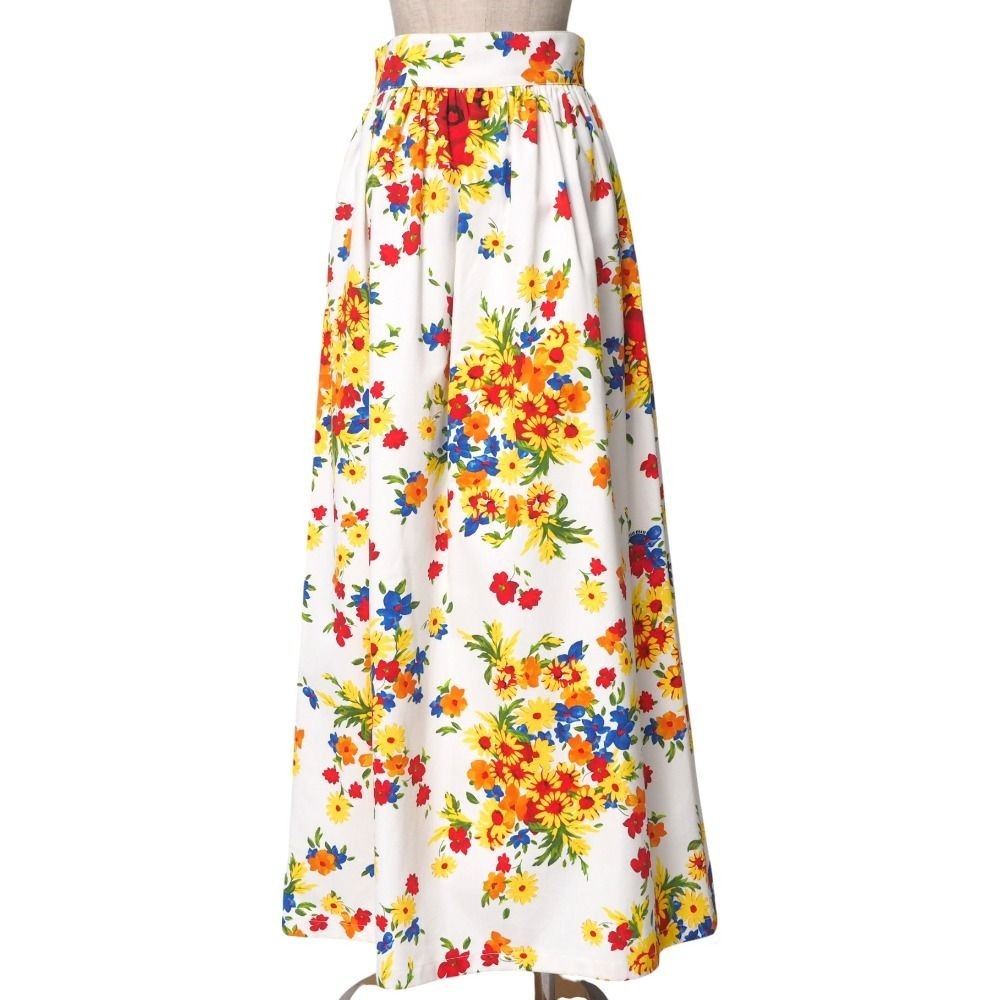 Mint MIUMIU Long skirt Size 38S Flower Gathered Made in Italy Branded clothi...