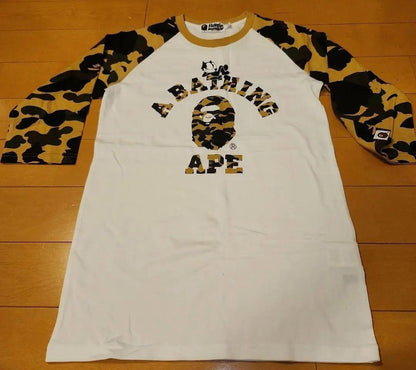 BAPE A Bathing Ape T-Shirt Size S Felix The Cat Baby Milo Raglan 3/4 Sleeve