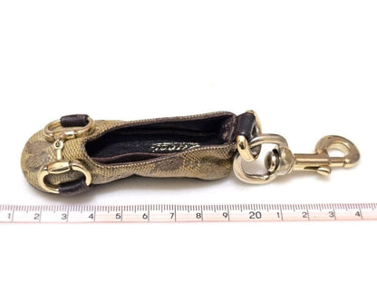 GUCCI GG Leather Strap Shoes Key Holder Rare Bag charm Fashion Accessories F169